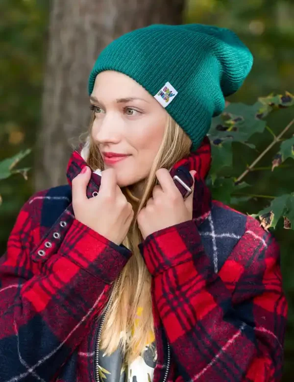 Czapka slouchy logo kolorowe "Zielony"