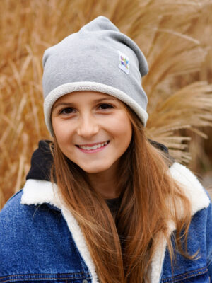 Czapka bawełniana dla dziecka "Jasny szary"