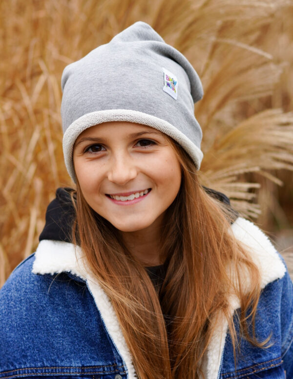 Czapka bawełniana dla dziecka "Jasny szary"