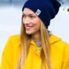 Czapka slouchy logo kolorowe "Granat"
