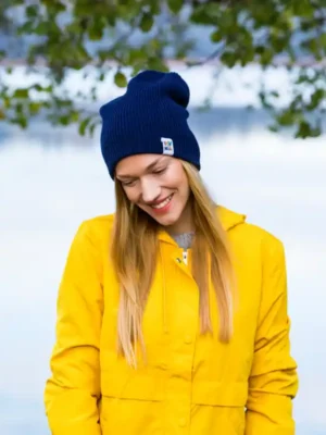 Czapka slouchy logo kolorowe "Granat"
