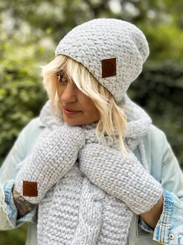 Ciepła czapka zimowa EXPLORER ,,Wybielony szary"