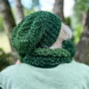 Czapka zimowa slouchy NEVERLAND "Soczysta zieleń"