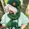 Czapka zimowa slouchy NEVERLAND "Soczysta zieleń"
