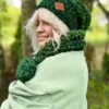 Czapka zimowa slouchy NEVERLAND "Soczysta zieleń"