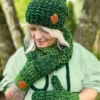 Czapka zimowa slouchy NEVERLAND "Soczysta zieleń"