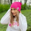 Czapka wywijana logo kolorowe "Neonowy różowy"
