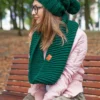 Komin ręcznie robiony "Ciemny zielony"