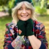 Rękawiczki handmade ze sznureczkiem ,,Ciemny zielony"