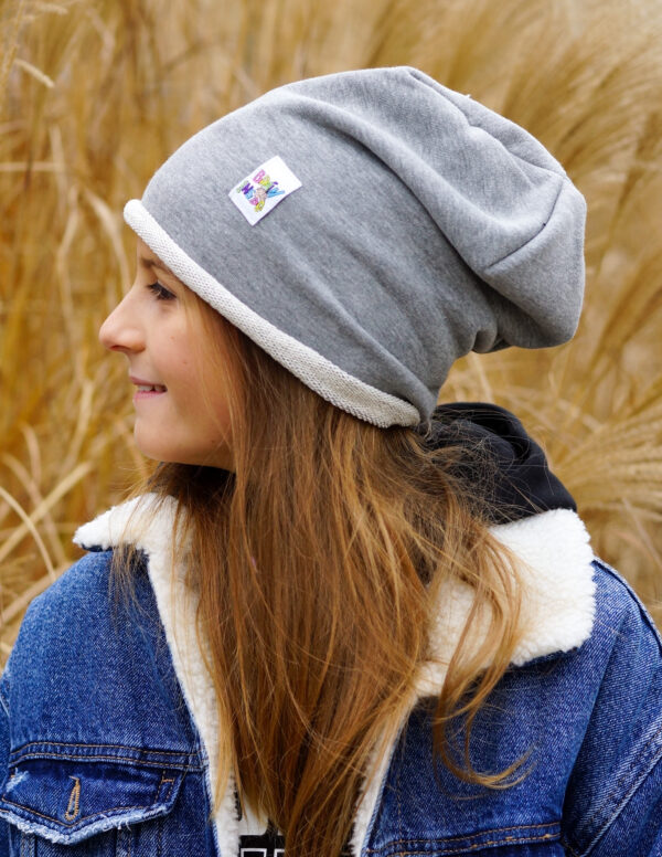 Czapka bawełniana dla dziecka "Jasny szary"