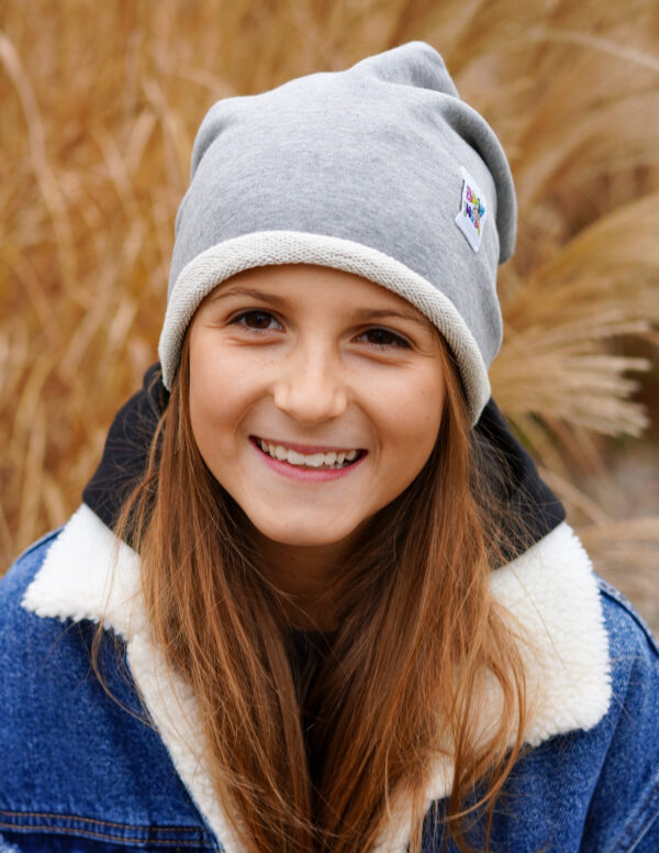 Czapka bawełniana dla dziecka "Jasny szary"