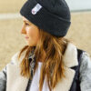 Czapka beanie dla dziecka logo kolorowe "Ciemny szary"
