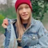 Czapka beanie logo ekoskórka "Czerwony"