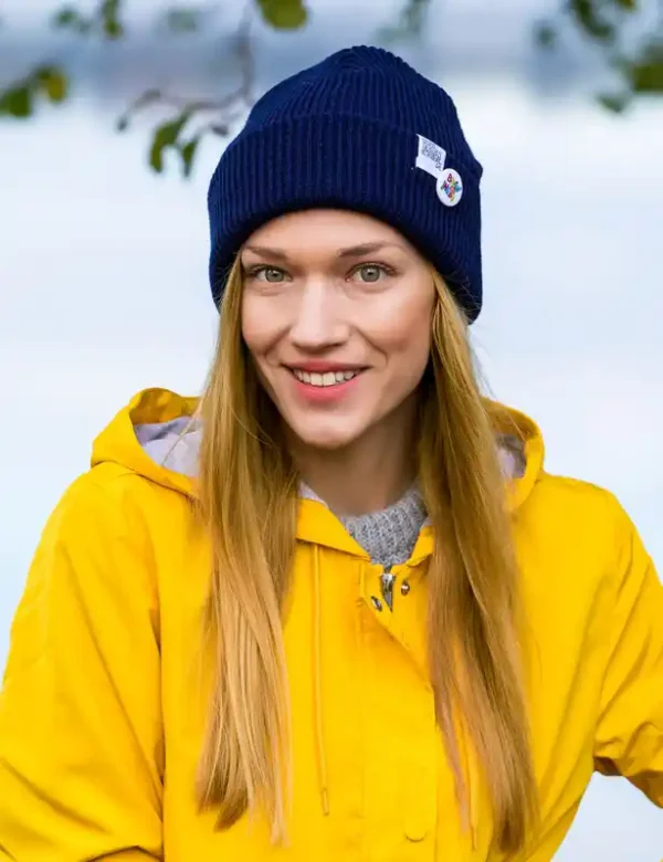 Czapka slouchy logo kolorowe "Granat"