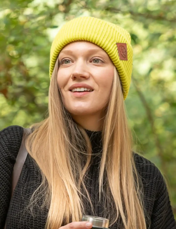 Czapka beanie logo ekoskórka "Limonka"