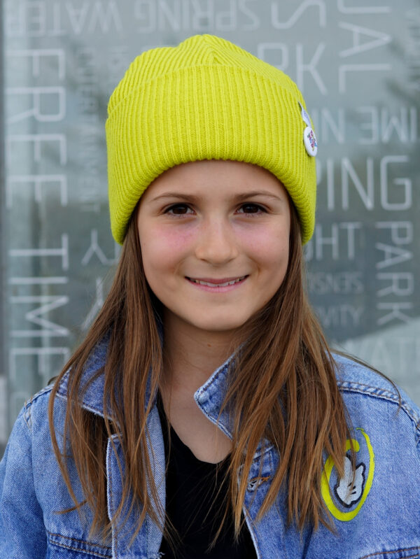 Czapka beanie dla dziecka logo kolorowe "Limonka"