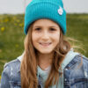 Czapka beanie dla dziecka logo kolorowe "Turkus"