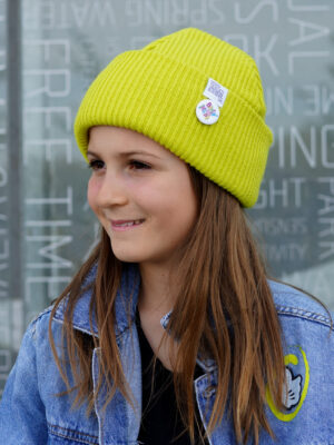 Czapka beanie dla dziecka logo kolorowe "Limonka"