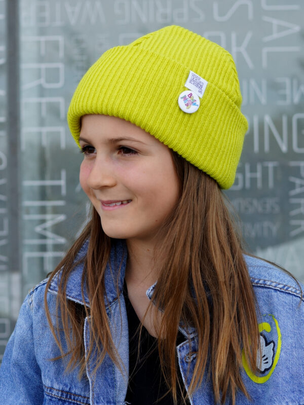 Czapka beanie dla dziecka logo kolorowe "Limonka"