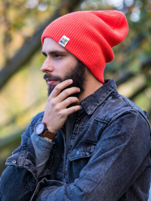 Męska czapka slouchy logo kolorowe "Neonowy pomarańczowy" Męska czapka slouchy logo kolorowe "Neonowy pomarańczowy"