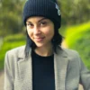 Czapka beanie z bawełny logo kolorowe "Czarny"
