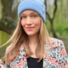 Czapka beanie logo kolorowe "Jasny niebieski"