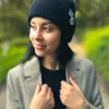 Czapka beanie z bawełny logo kolorowe "Czarny"