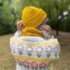 Czapka beanie logo ekoskórka "Miodowa"