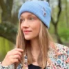 Czapka beanie logo kolorowe "Jasny niebieski"