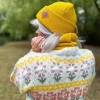 Czapka beanie logo ekoskórka "Miodowa"