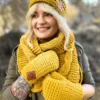 SZAL handmade "Miodowa musztarda szalik"