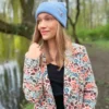 Czapka beanie logo kolorowe "Jasny niebieski"
