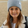 Czapka beanie dla dziecka logo kolorowe "Jasny szary"
