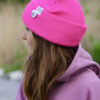 Czapka beanie dla dziecka logo kolorowe "Neonowy różowy"