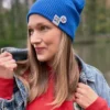 Czapka slouchy logo kolorowe "Niebieski"