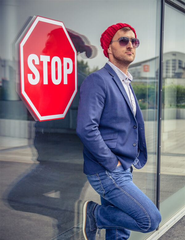 Męska kolorowa zimowa czapka ENDORFINA "Ciemny czerwony"