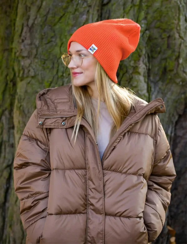 Czapka slouchy logo kolorowe "Neonowy pomarańczowy"