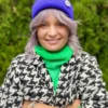 Czapka beanie logo kolorowe "Neonowy fiolet"