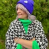 Czapka beanie logo kolorowe "Neonowy fiolet"