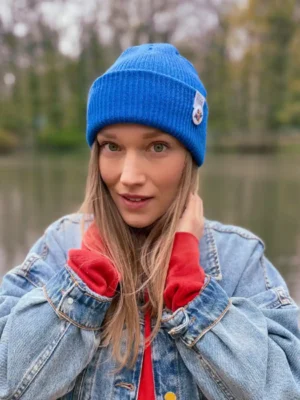 Czapka slouchy logo kolorowe "Niebieski"
