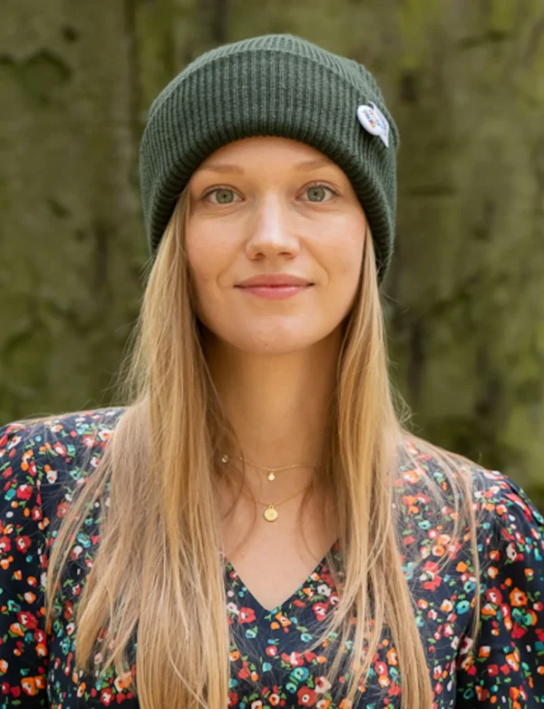 Czapka wywijana logo kolorowe "Khaki"