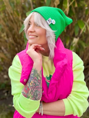 Czapka slouchy logo kolorowe "Neonowy zielony" Czapka slouchy logo kolorowe "Neonowy zielony"