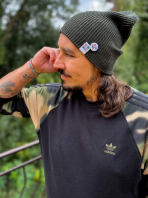 Czapka slouchy logo kolorowe "Khaki" Czapka slouchy logo kolorowe "Khaki"