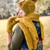 SZAL handmade "Miodowa musztarda szalik"