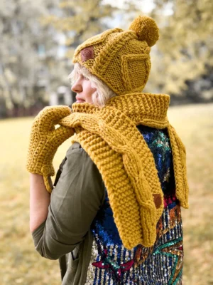 SZAL handmade "Miodowa musztarda szalik"