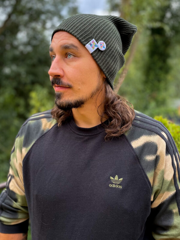 Czapka slouchy logo kolorowe "Khaki"