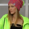 Luźna czapka z pomponem FOLLOW ME ,,Passion"