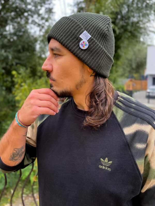 Czapka slouchy logo kolorowe "Khaki"