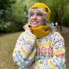 Czapka beanie logo ekoskórka "Miodowa"