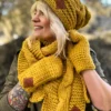 SZAL handmade "Miodowa musztarda szalik"
